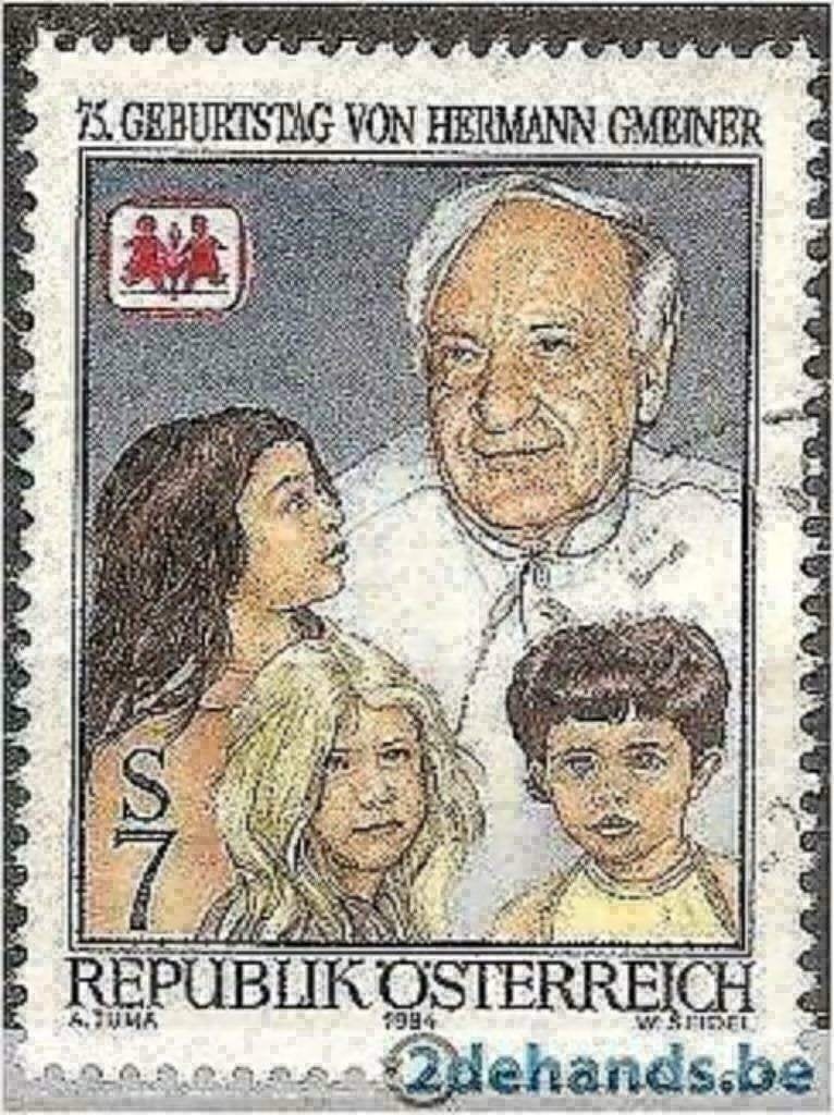 Oostenrijk 1994 - Yvert 1958 - Hermann Gmeiner (ST), Postzegels en Munten, Verzenden, Gestempeld