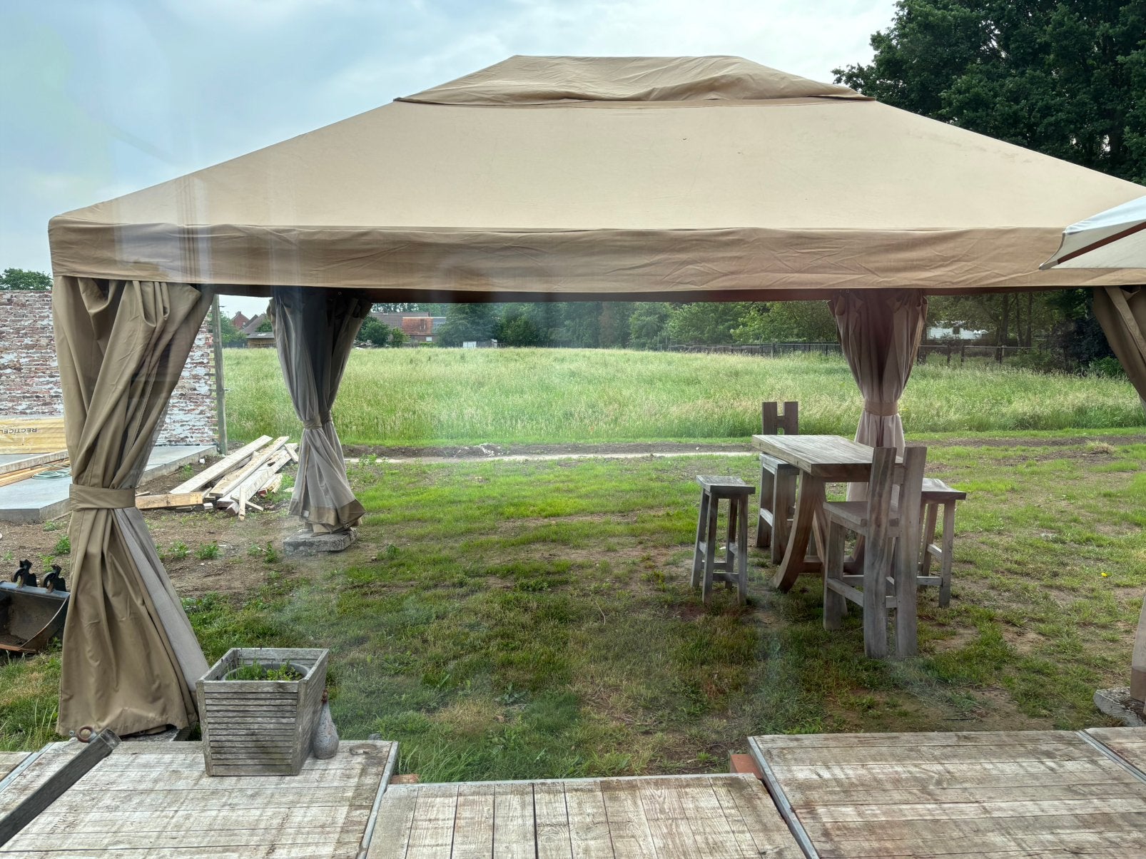 Paviljoentent, Tuin en Terras, Partytenten, Ophalen, Gebruikt, 2 meter of meer, 4 tot 6 meter
