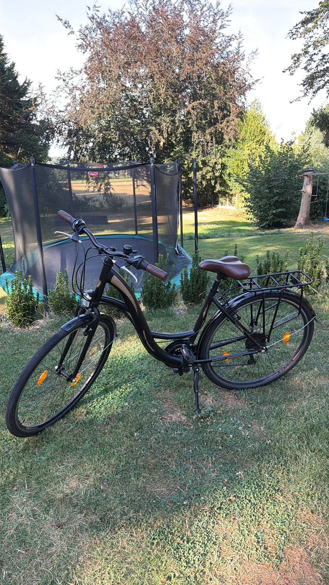 Vélo de ville femme Licorne Bike – noir/brun – 7 vitesses, Fietsen en Brommers, Ophalen, Zo goed als nieuw