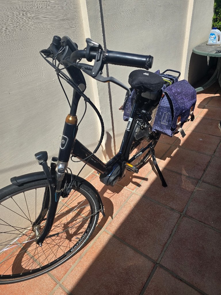 E-bike Batavus blauw, Fietsen en Brommers, Ophalen, Gebruikt, Velgrem, Batavus