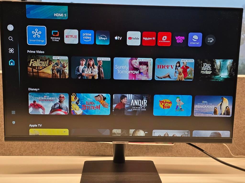 Moniteur intelligent Samsung M5 27 pouces, Enlèvement ou Envoi, Comme neuf, Autoportant