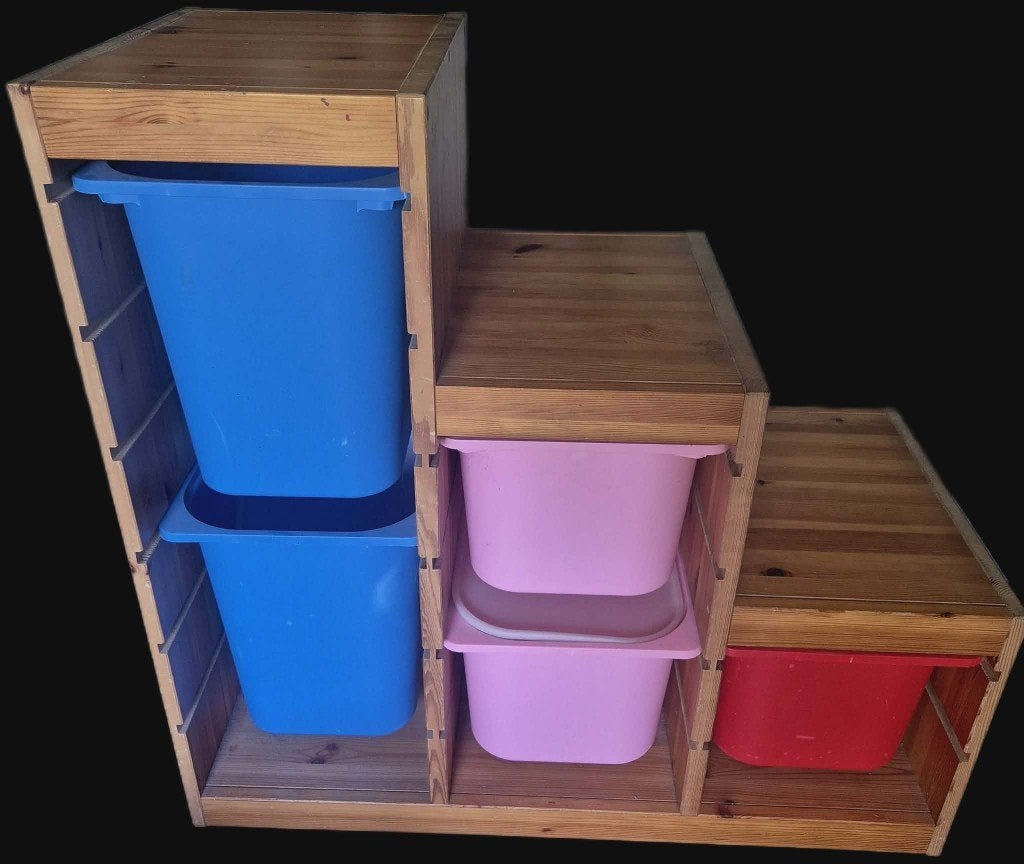 Armoire / meuble de rangement enfant IKEA TROFAST avec bacs, Maison & Meubles, Enlèvement, Utilisé