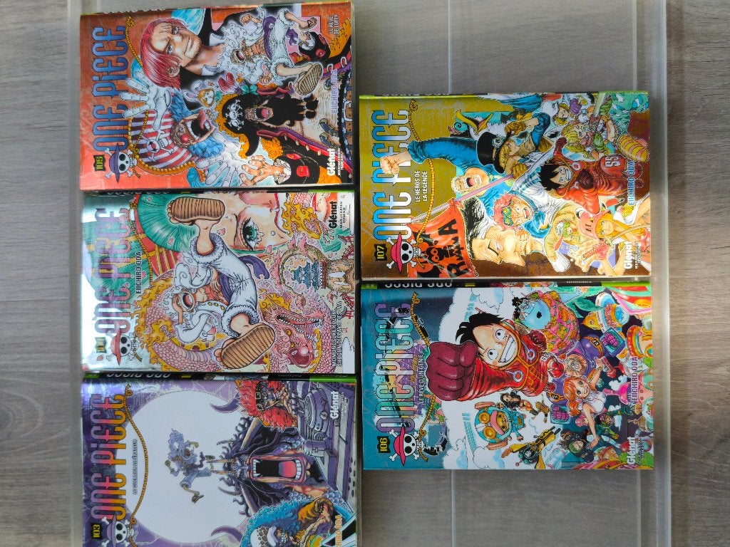 One Piece – 106 mangas Glénat – Tomes 1 à 107 (sauf le 2), Livres, Série complète ou Série, Enlèvement, Comme neuf