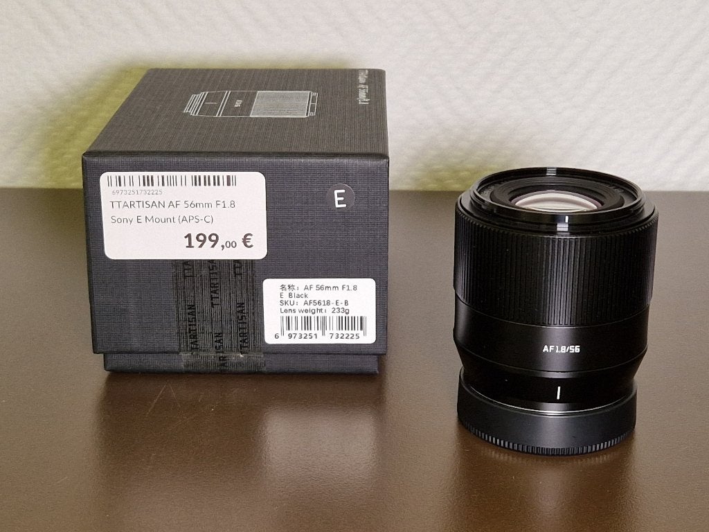 Monture E Sony TTARTISAN AF 56 f/1.8 (APS-C), Neuf, Info@movidis.nl, Monture Sony E, Lentille standard