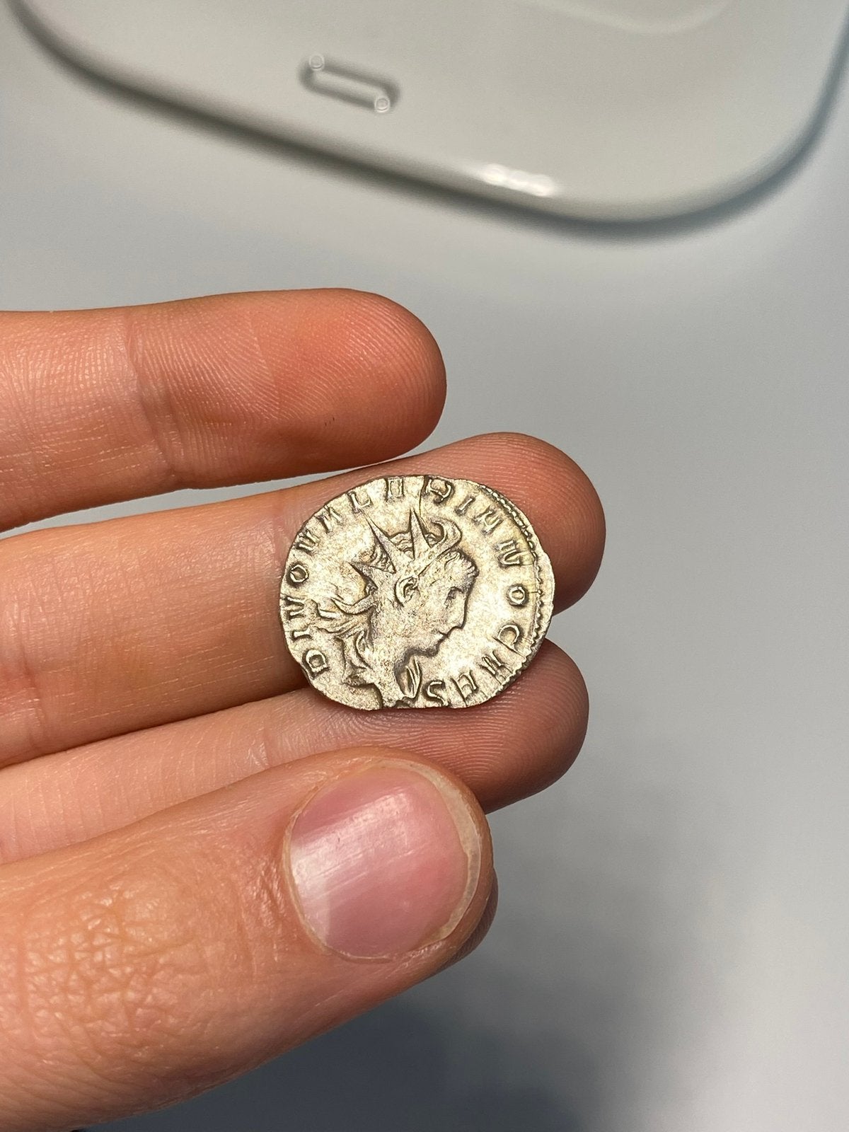 Romeinse munt van keizer Valerianus - adelaar, Ophalen of Verzenden, Italië, Losse munt, Zilver