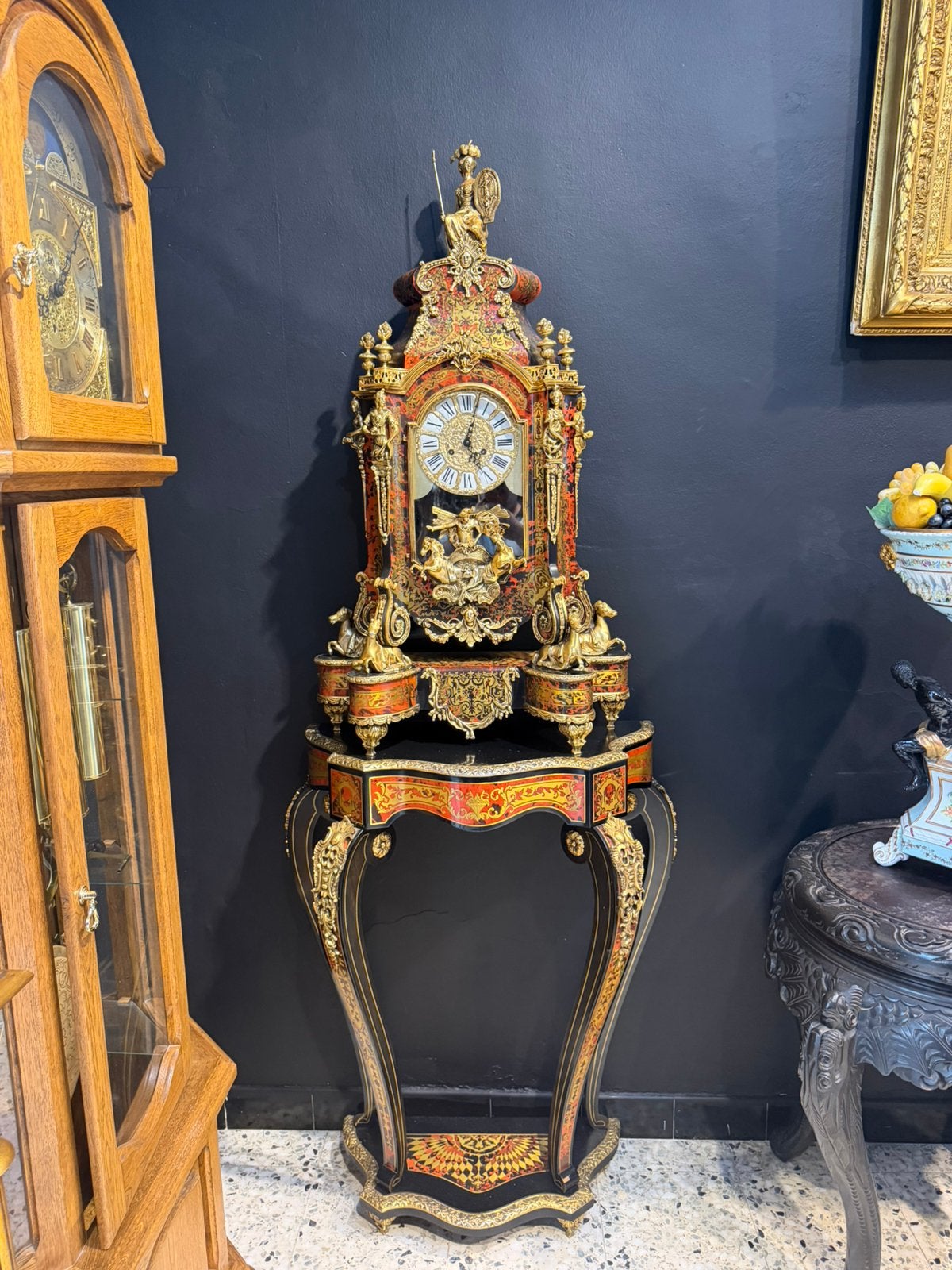 Paarde Boulle klok met Console, Ophalen