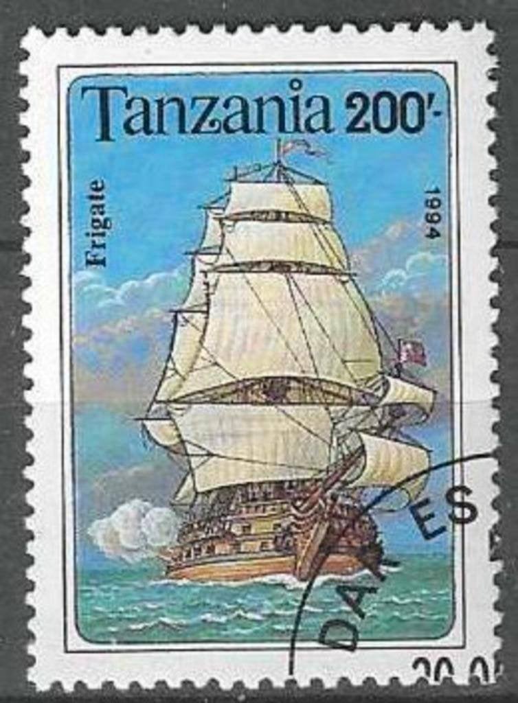 Tanzanie 1994 - Yvert 1504 - Voiliers - 200 s. (ST), Timbres & Monnaies, Timbres | Afrique, Envoi, Tanzanie, Affranchi