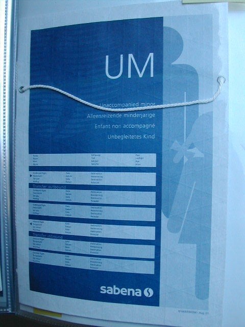 Sabena Document #019 Bag UM – Unaccompanied Minor (2001), Ophalen of Verzenden, Nieuw