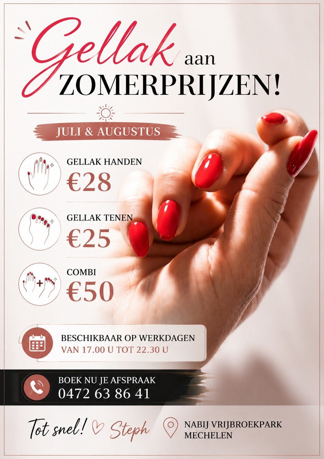 Nagelstyliste Gellak PROMO, Ophalen
