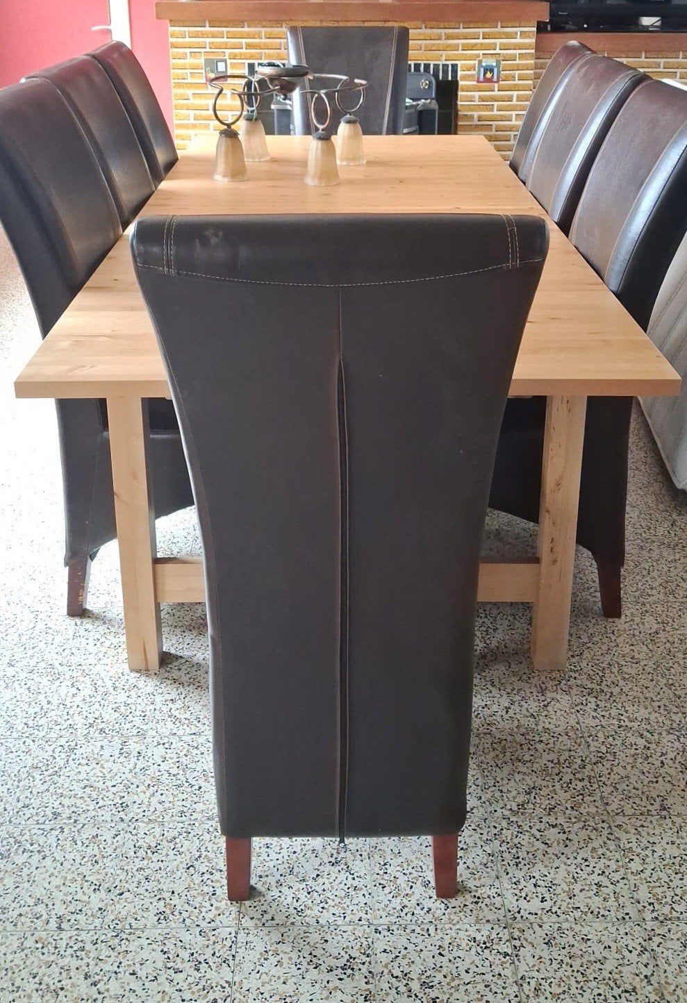 Tafel 8 personen, Huis en Inrichting, Tafels | Eettafels, Ophalen, Gebruikt, 200 cm of meer, 50 tot 100 cm