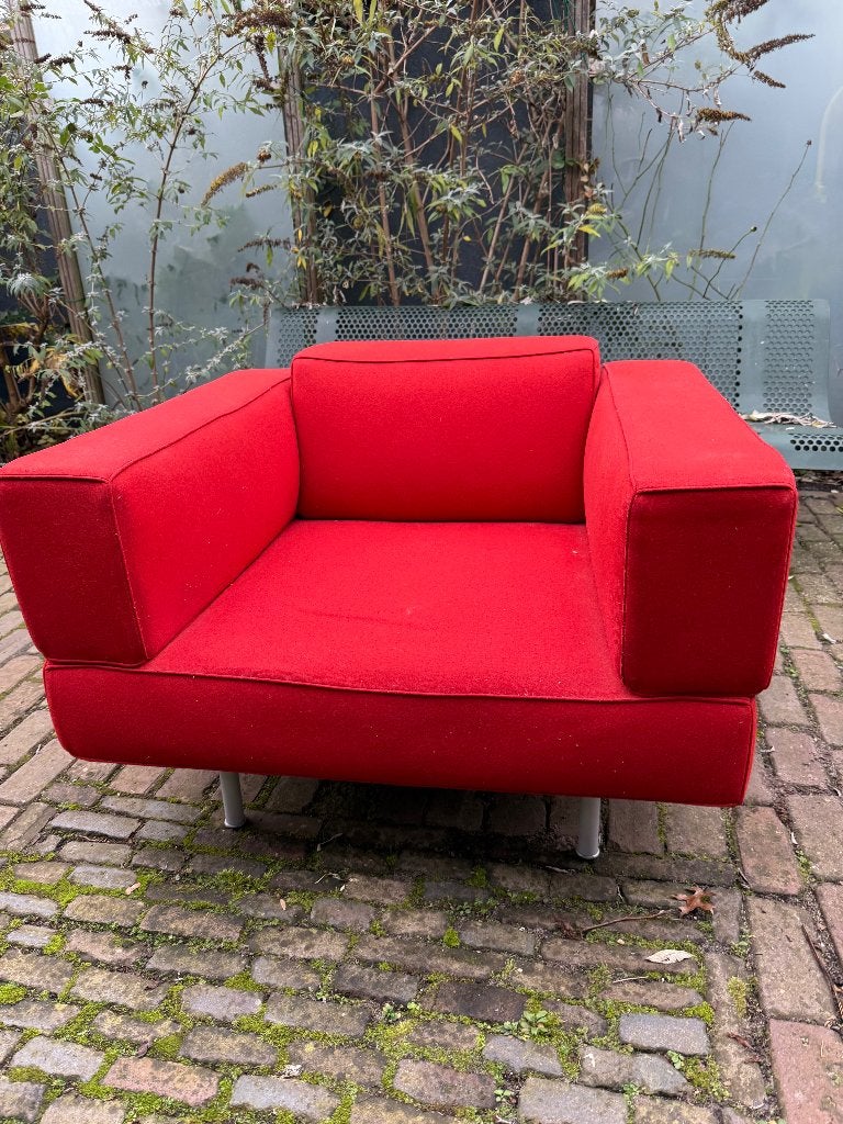 2x Cassina Reef fauteuils Piero Lissoni Design 2001, Ophalen, Metaal, 75 tot 100 cm, Zo goed als nieuw