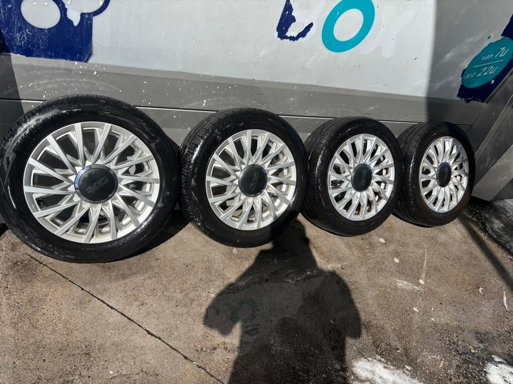 Orginele Fiat 500 velgen met banden 15 inch, Auto-onderdelen, Ophalen of Verzenden, 15 inch, Band(en)