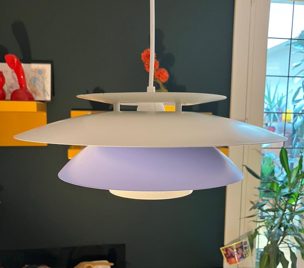 Deense hanglamp Horn Belysning vintage model, Ophalen, Scandinavisch, Zo goed als nieuw, Metaal