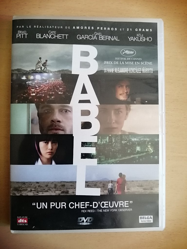 DVD Babel (2006), réalisé par Alejandro González Iñárritu, Enlèvement ou Envoi, Anglais, Français
