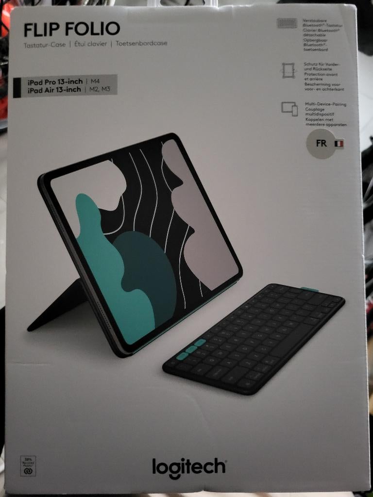 Toetsenbord + steun (voor Ipad), Computers en Software, Logitech, Ophalen of Verzenden, Draadloos, Nieuw