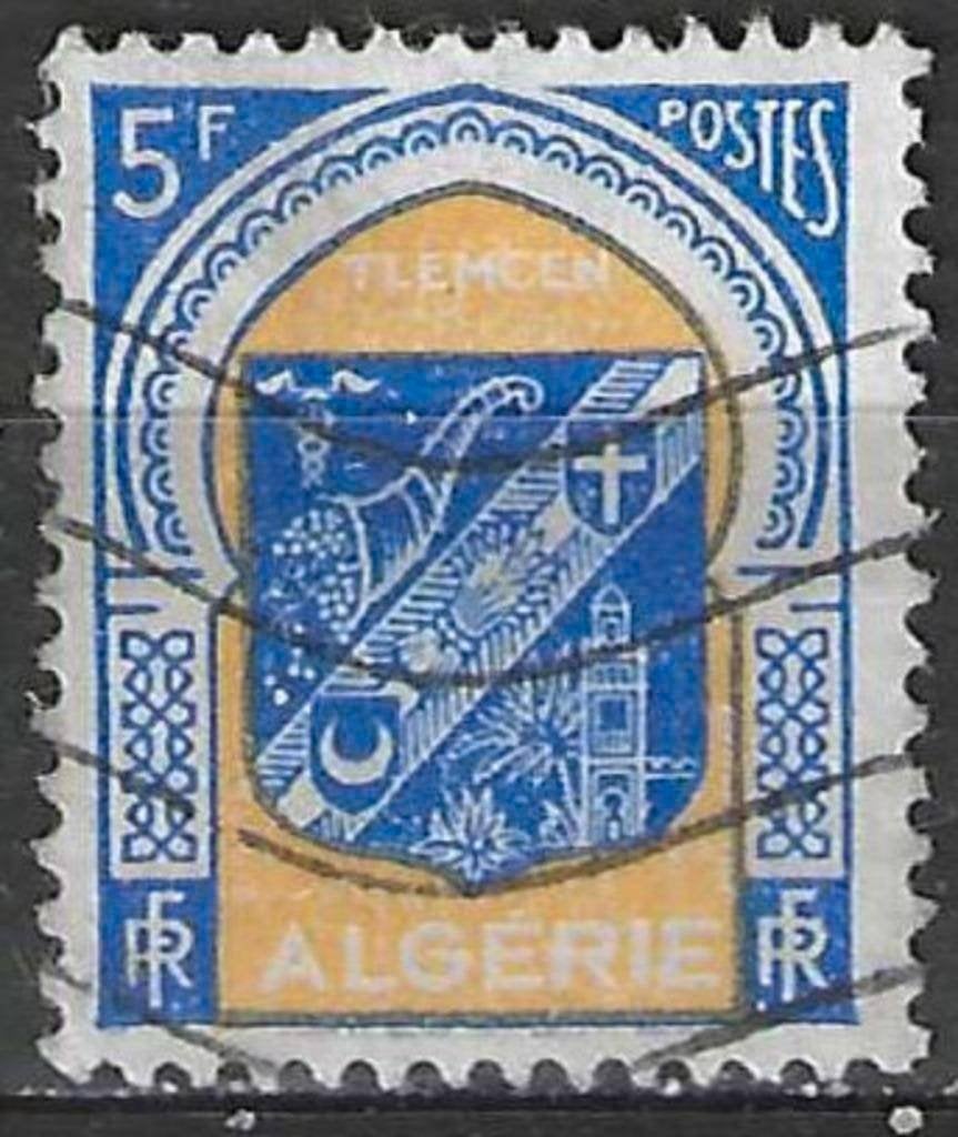 Algerije 1956/1958 - Yvert 337C - Wapenschild Tlemcen (ST), Verzenden, Gestempeld