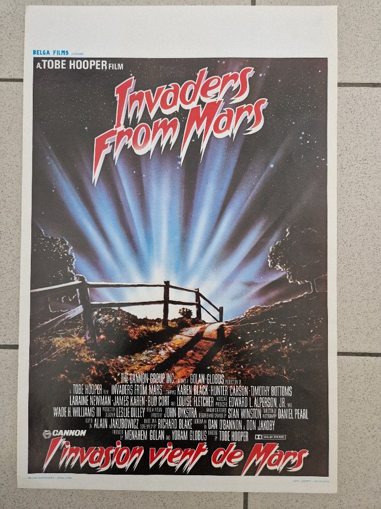 filmaffiche Invaders From Mars 1986 filmposter, Collections, Posters & Affiches, Enlèvement ou Envoi, Rectangulaire vertical, A1 jusqu'à A3