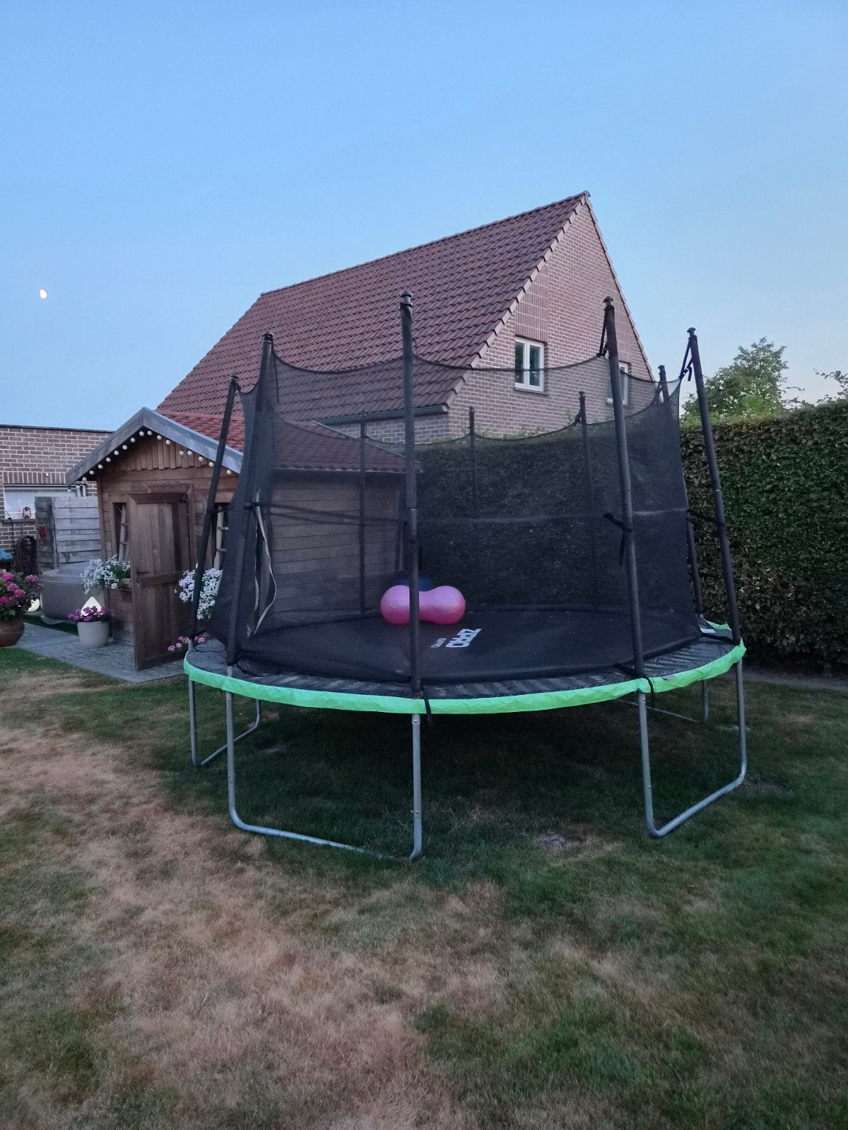trampoline 3m80, Ophalen