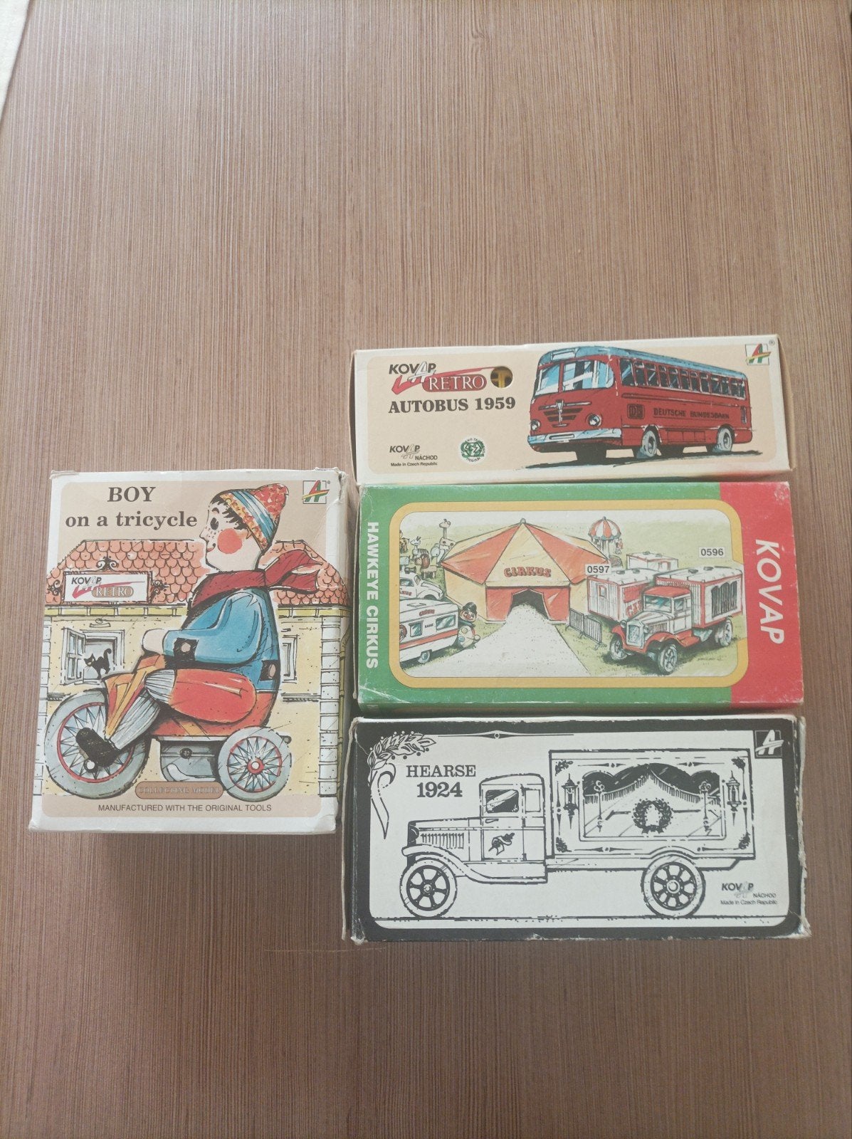 4 x kovap blikken opwindbaar speelgoed, Antiek en Kunst, Ophalen of Verzenden
