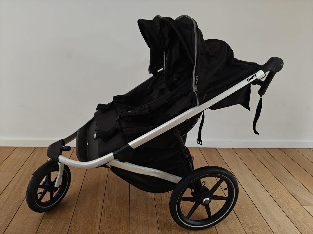 Buggy thule urban glide double, Kinderen en Baby's, Buggy's, Gebruikt, Overige merken, Duomodel, Verstelbare rugleuning, Voetenzak