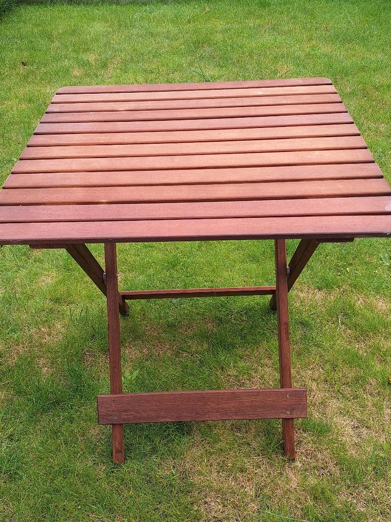 Tuin- of balkontafeltje opklapbaar, Tuin en Terras, Tuintafels, Ophalen, Zo goed als nieuw, Vierkant, Hout