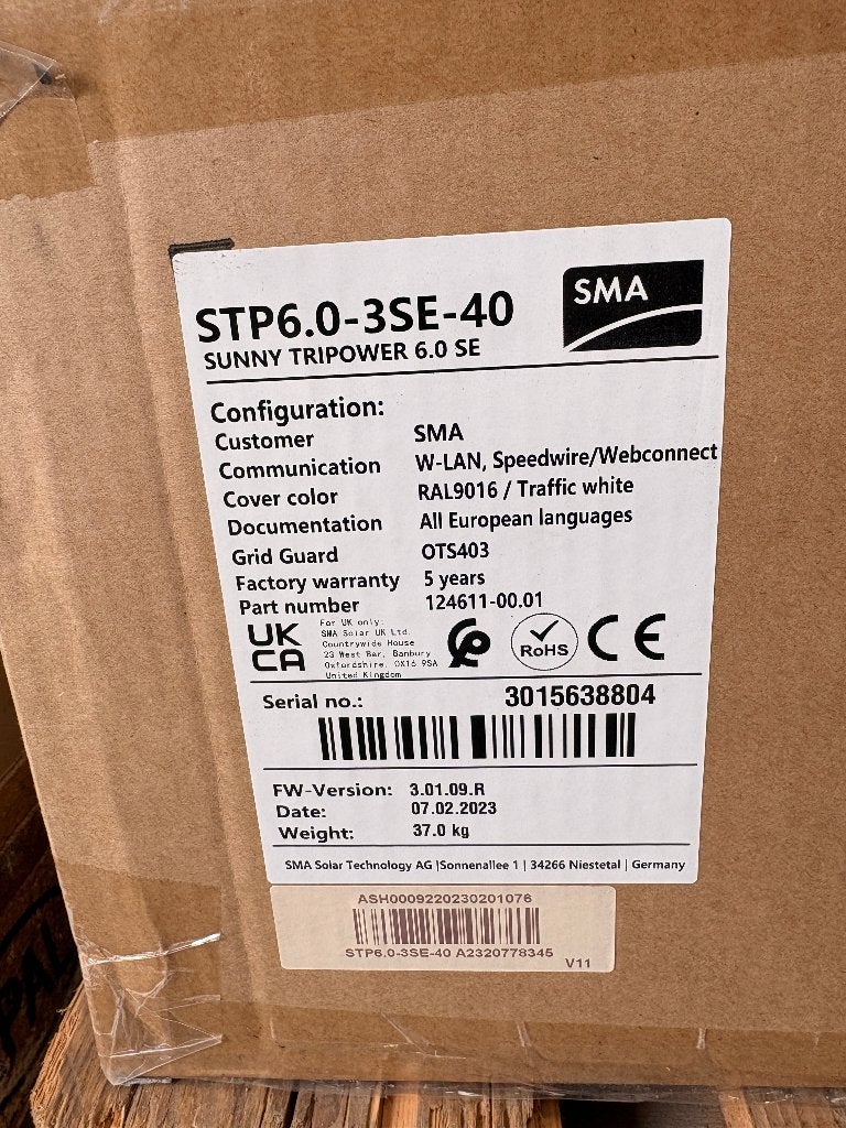 SMA Sunny Tripower Smart Energy 6.0 - STP6.0-3SE omvormer, Doe-het-zelf en Bouw, Zonnepanelen en Toebehoren, Ophalen, Nieuw, Collector