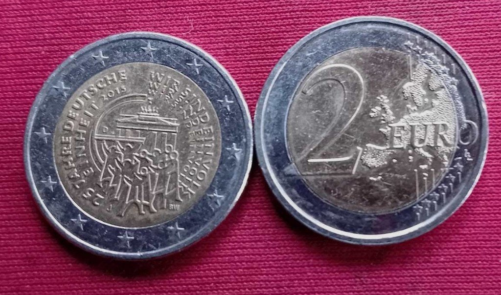 Duitsland 2015 (Duitse eenwording), Ophalen of Verzenden, Duitsland, 2 euro, Losse munt