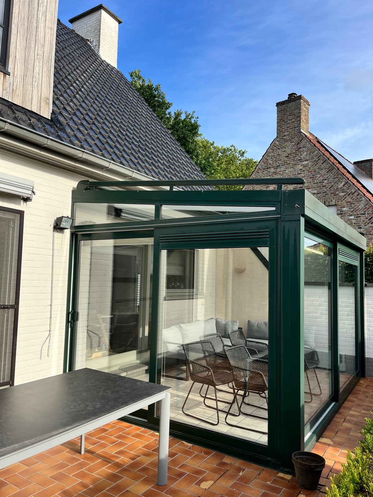 Complete veranda te koop – Zelf demonteren & ophalen (€500), Tuin en Terras, Overkappingen, Ophalen, Zo goed als nieuw, Veranda