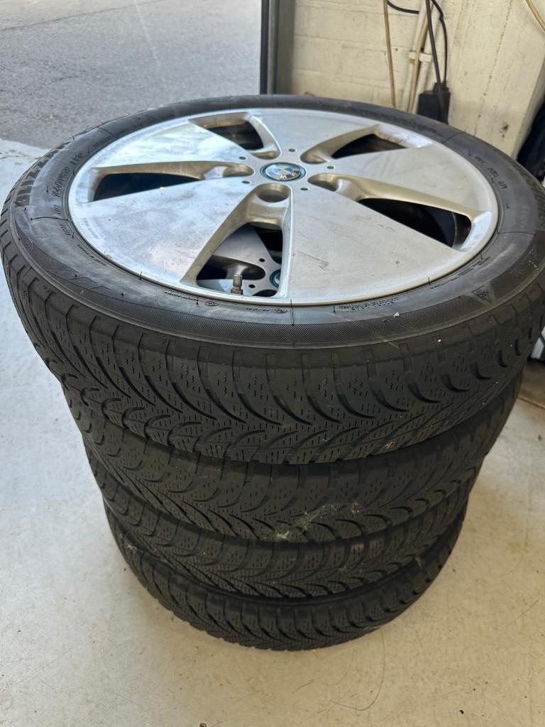 BMW I3 velgen en banden, Gebruikt, 155 mm, Banden en Velgen, Winterbanden