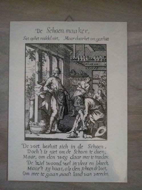 De Schoen maaker, weever..(e.a.oude beroepen)naar Jan Luyken, Enlèvement ou Envoi, Comme neuf