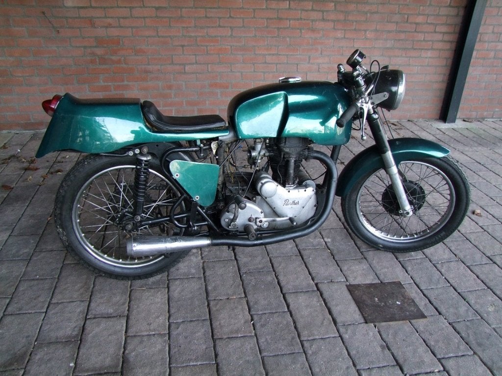 Panther oldtimer motor met Dunstall lakset, Motoren, Ophalen, 1 cilinder