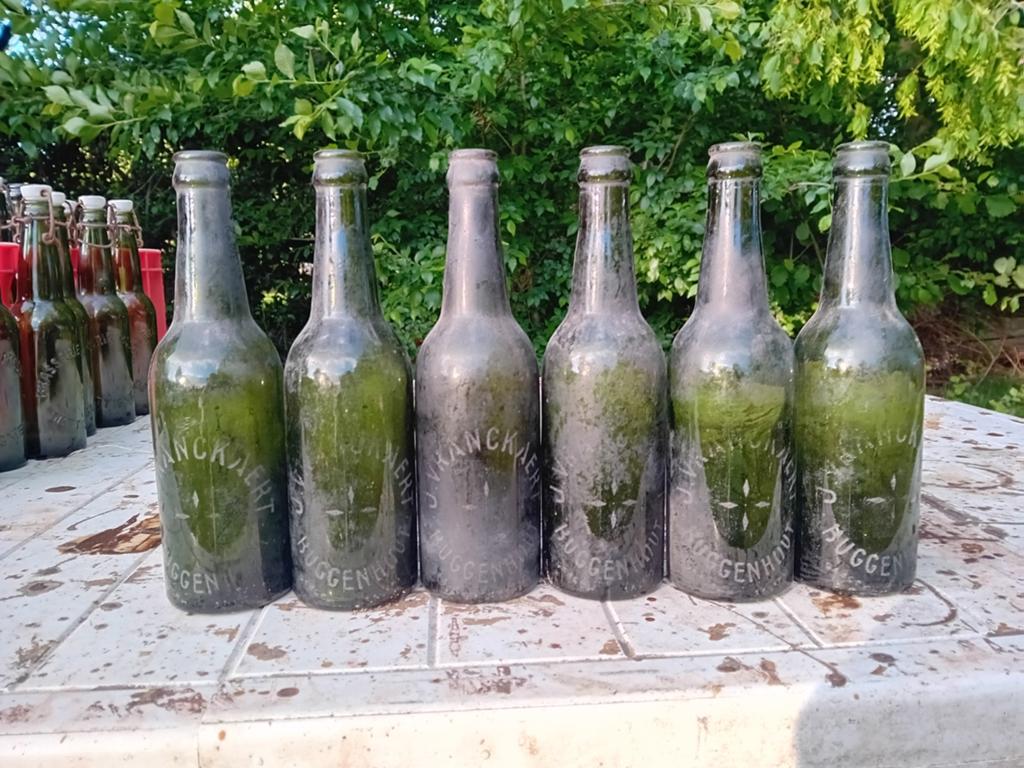 Oude vintage bierflessen J Vranckaert Buggenhout, Enlèvement ou Envoi