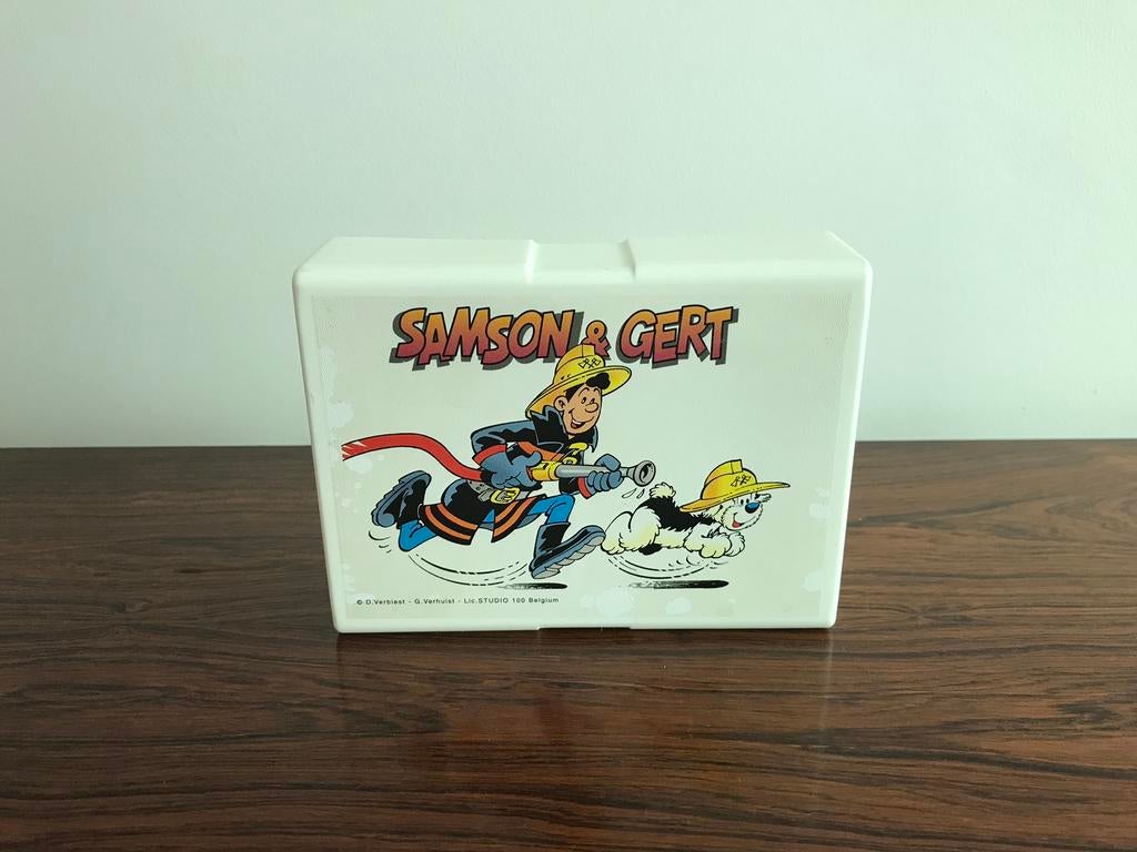 Samson & Gert Studio 100 brooddoos lunchbox, Verzamelen, Ophalen of Verzenden, Gebruikt, Tv, Gebruiksvoorwerp