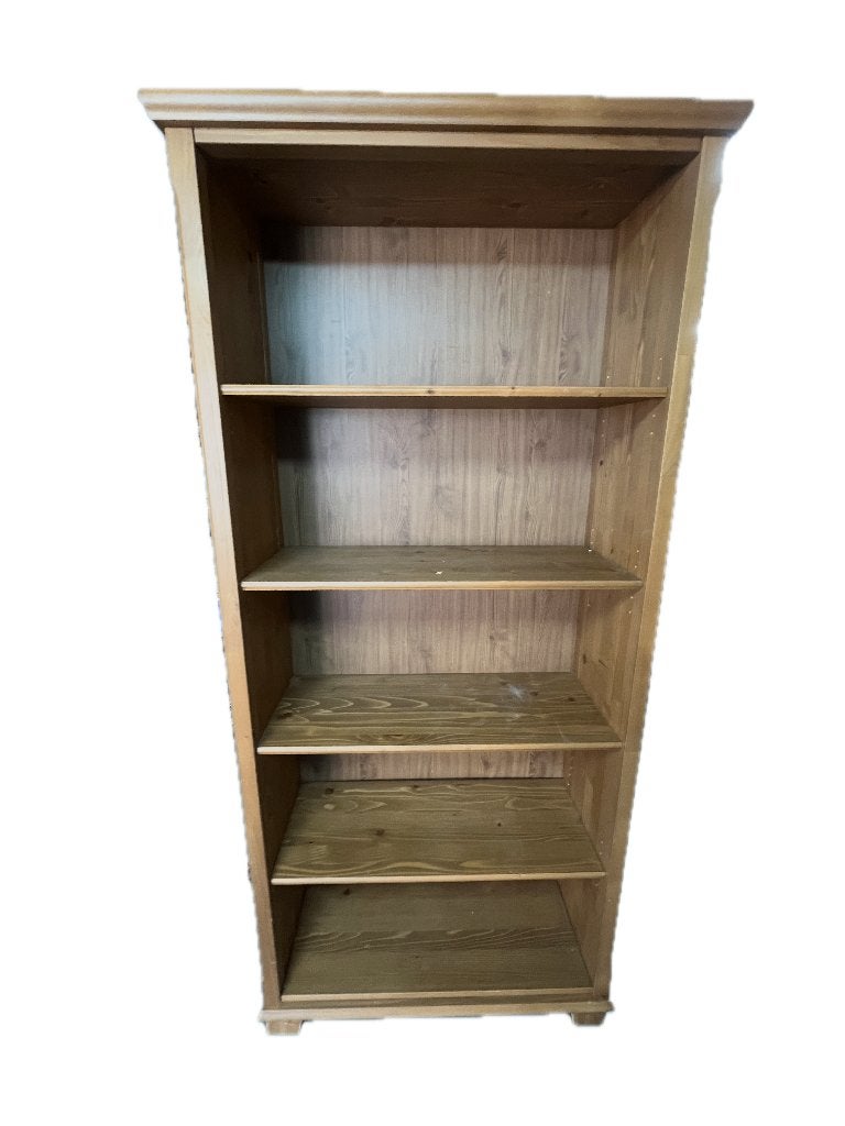 Bibliothèque en bois massif - 5 niveaux, 25 à 50 cm, Enlèvement, Utilisé, 50 à 100 cm
