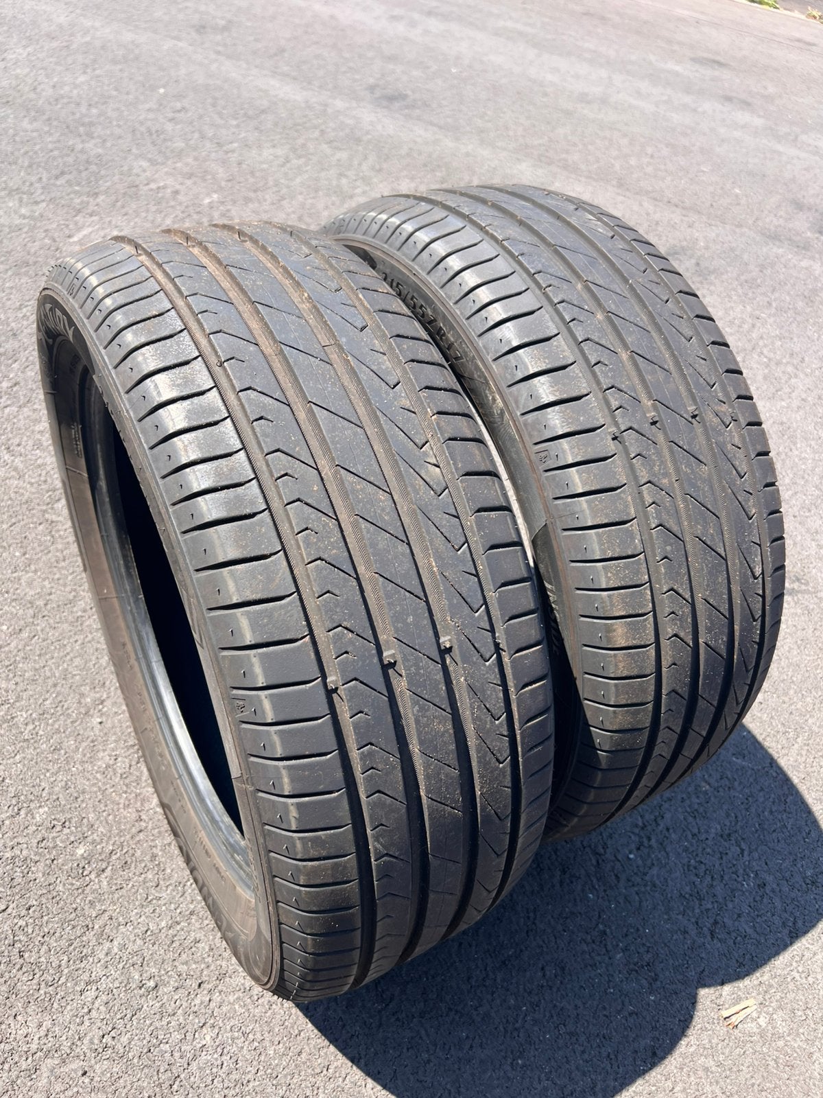 215/55/ZR17 98Y 2x zomerbanden Sentury Qirin 990 7mm profiel, Auto-onderdelen, Ophalen, Zomerbanden