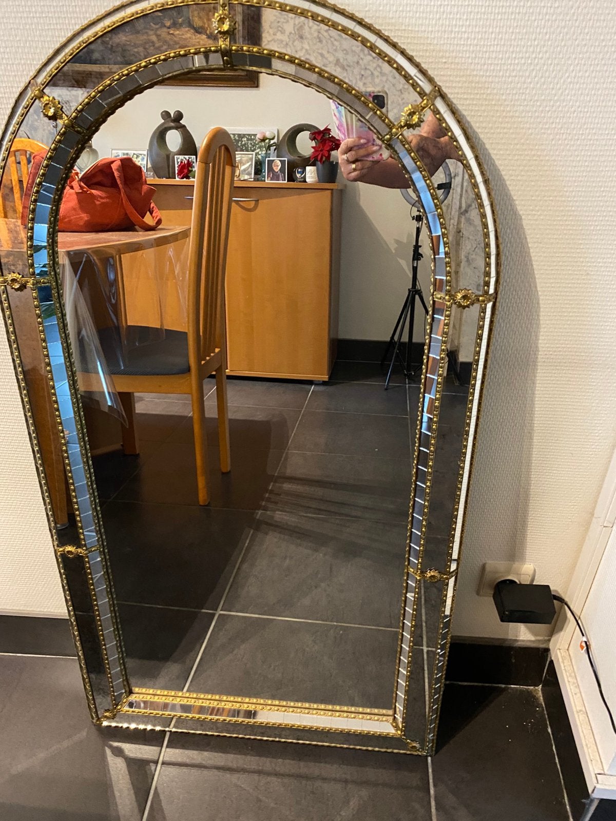 Boogspiegel, Maison & Meubles, Accessoires pour la Maison | Miroirs, Comme neuf, Enlèvement, 50 à 75 cm, 100 à 150 cm