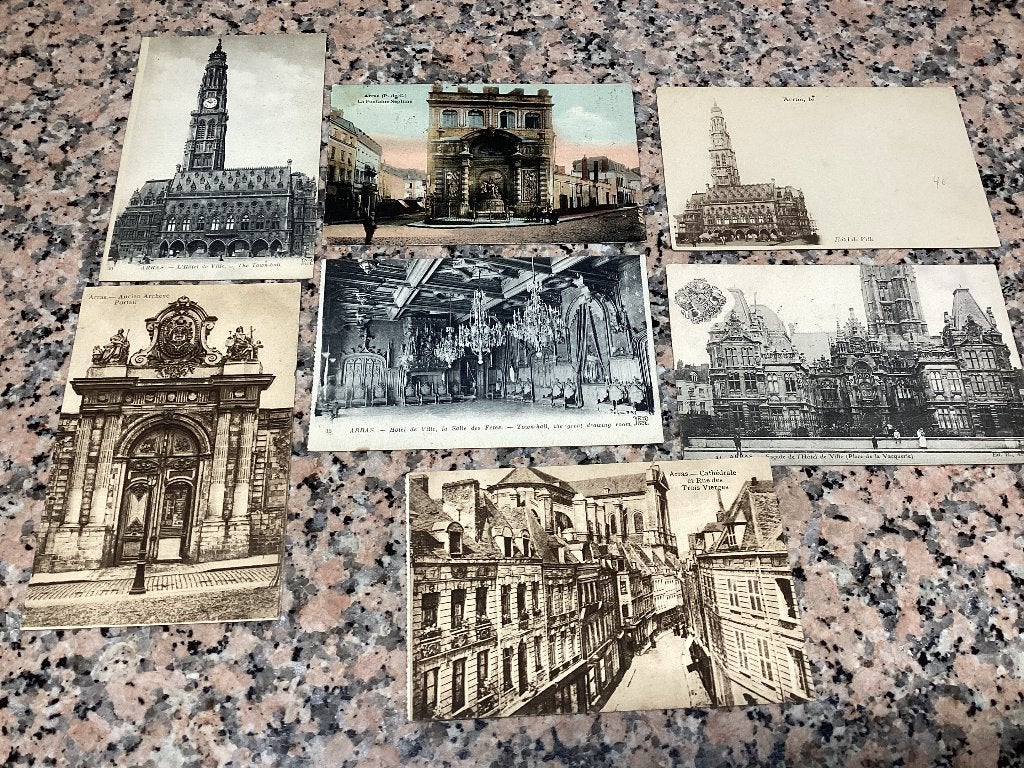 Lot 7 cartes postales anciennes ARRAS, Enlèvement ou Envoi, 1920 à 1940, Non affranchie, France
