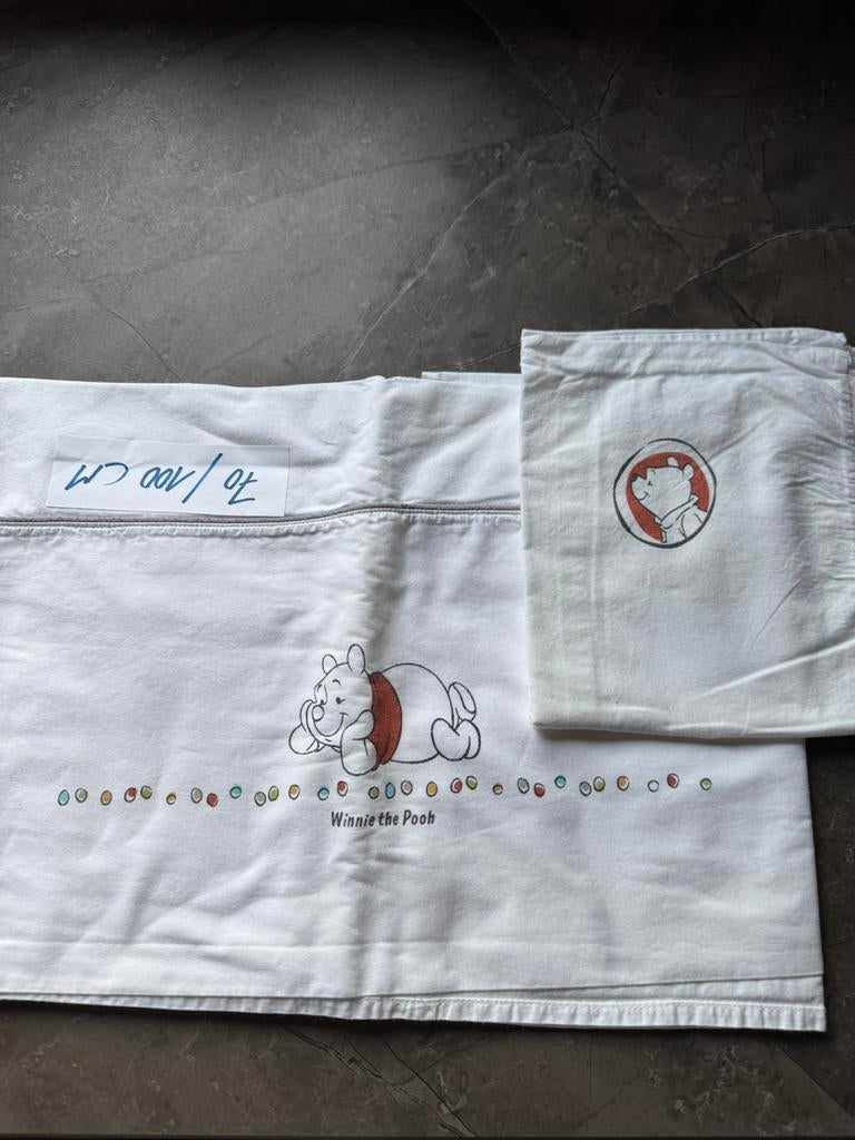 Lakentje + hoofdkussen Winnie the pooh, Kinderen en Baby's, Ophalen of Verzenden, Gebruikt