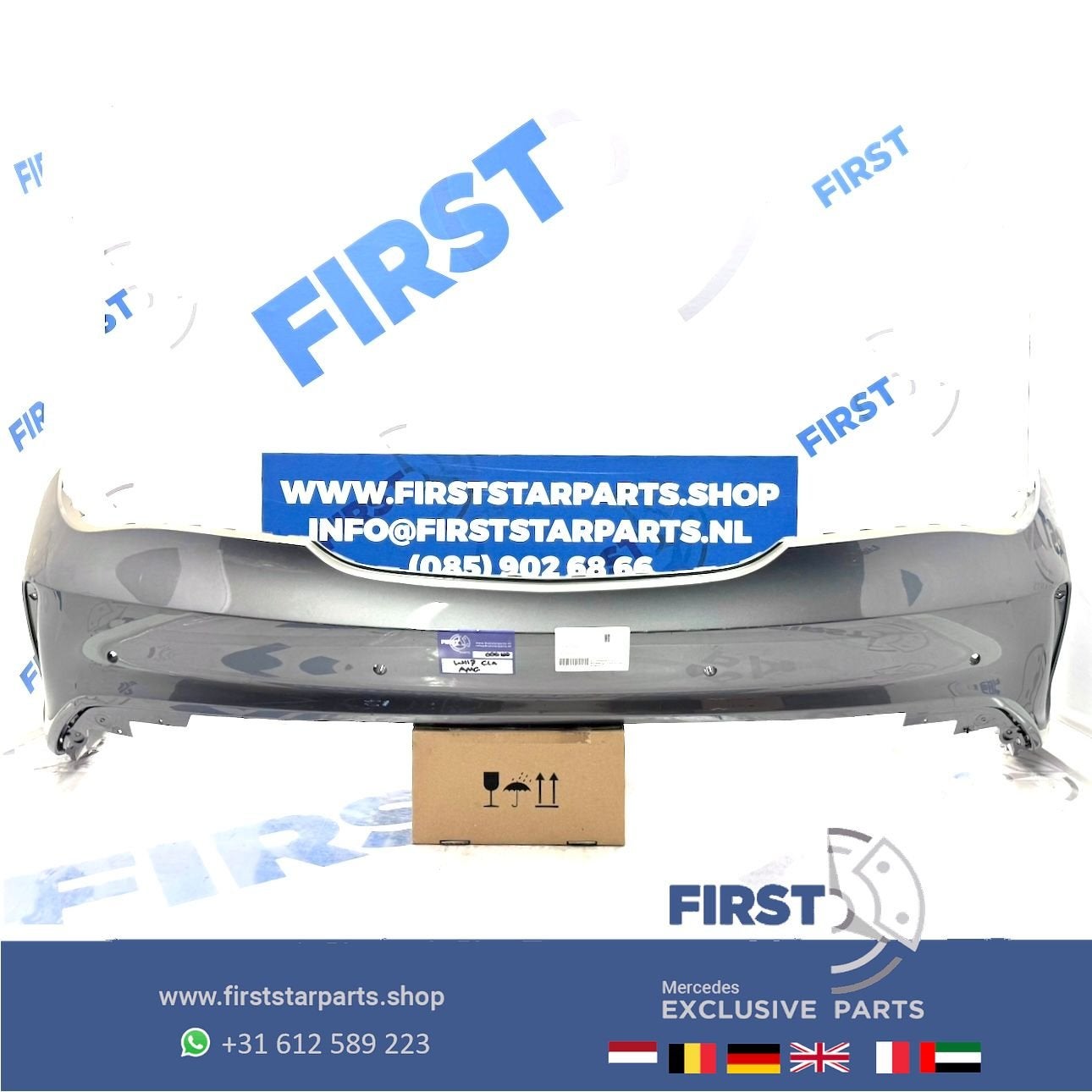 W117 CLA AMG ACHTERBUMPER 787 BERGGRIJS Mercedes C117 X117 B, Gebruikt, -, Voor, Ophalen of Verzenden