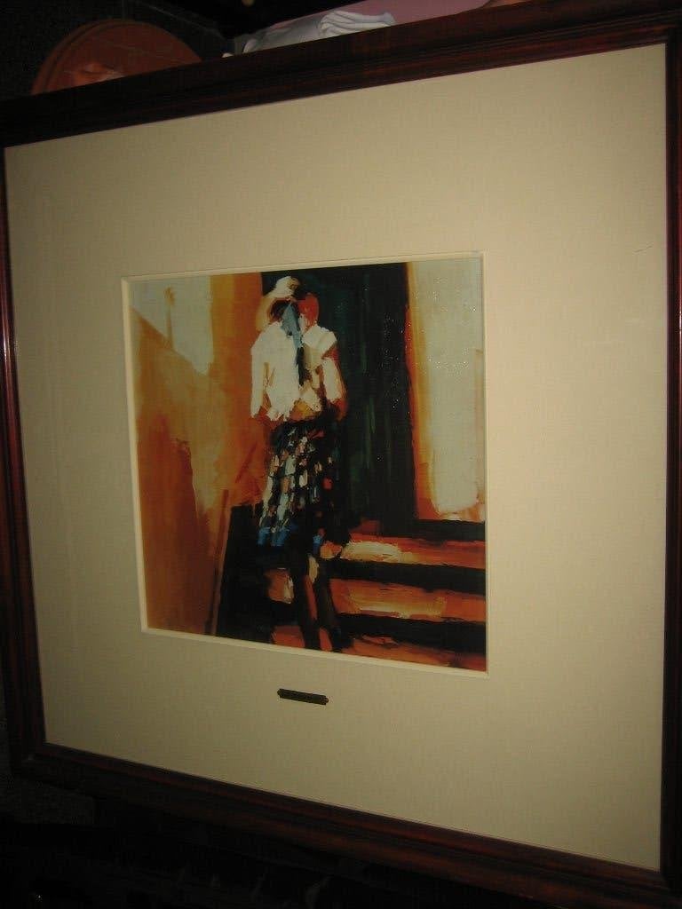 grote kader met schilderij Simbari, Antiek en Kunst, Ophalen