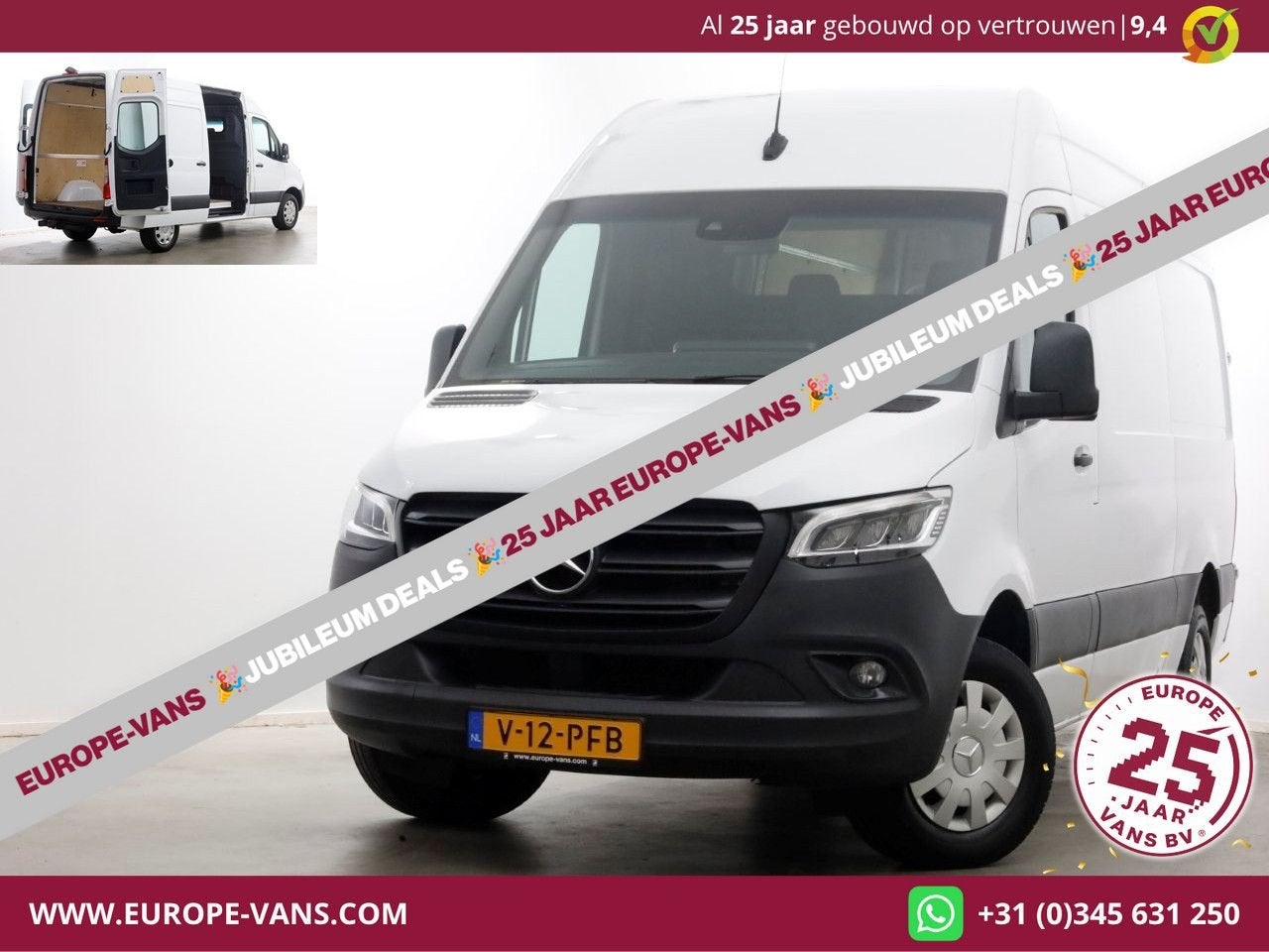 Mercedes-Benz Sprinter 319 CDI 3.0 V6 190pk L2H2 7G Automaat, Autos, Camionnettes & Utilitaires, Achat, Entreprise, Carnet d'entretien