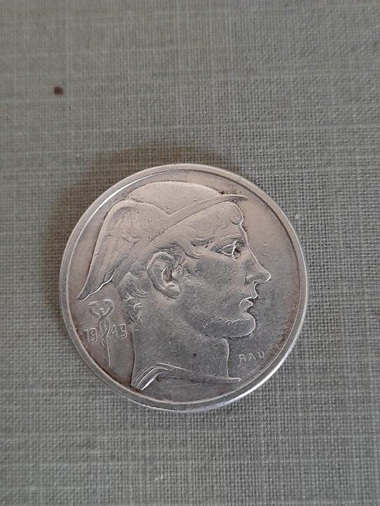 50 francs - Prince Régent - type Mercure - 1949 en français, Timbres & Monnaies, Enlèvement ou Envoi, Monnaie en vrac
