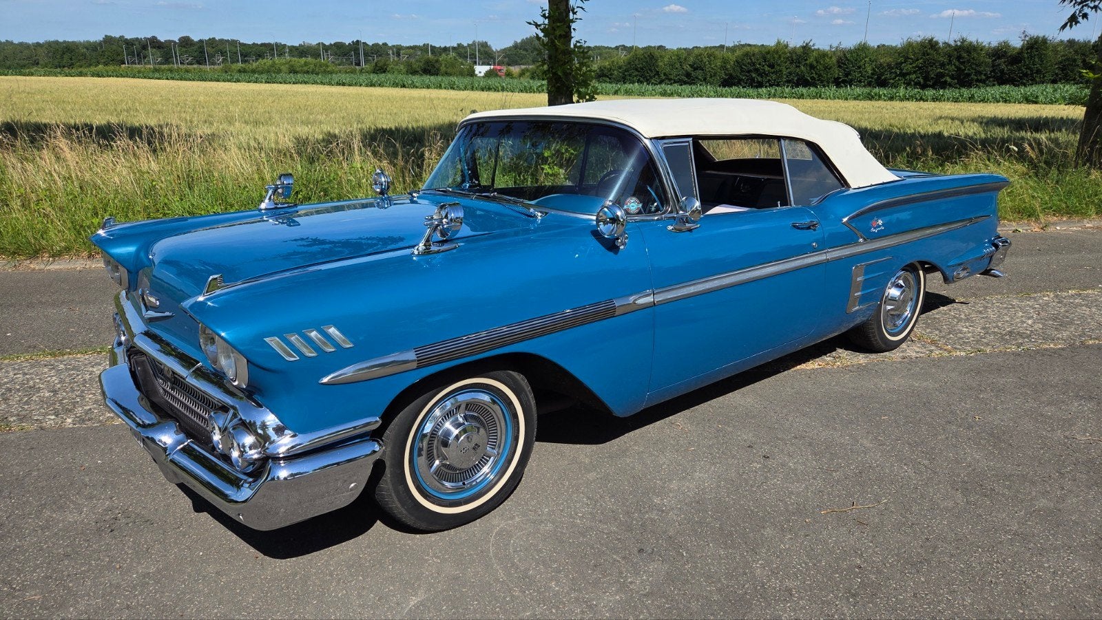 1958 Chevrolet Impala Cabriolet, Autos, Achat, Autre, Bleu, 172 kW