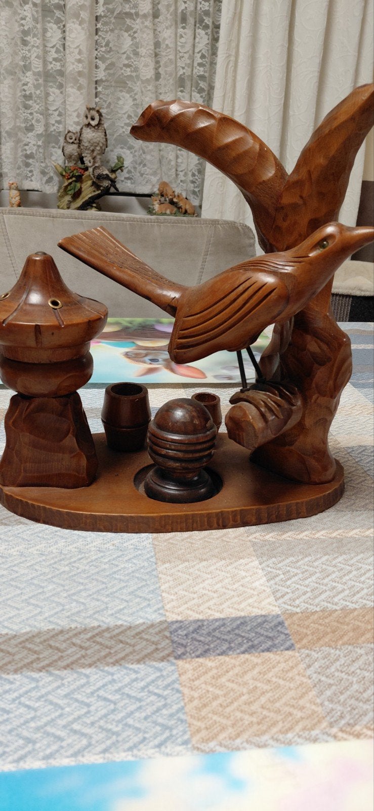 vintage houten sculptuur, Ophalen of Verzenden, Vogel