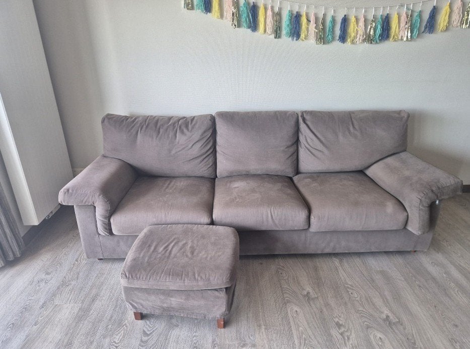 3-zit en 2-zit (gratis afhalen in Wenduine), 200 à 250 cm, Banc droit, Bois, Enlèvement