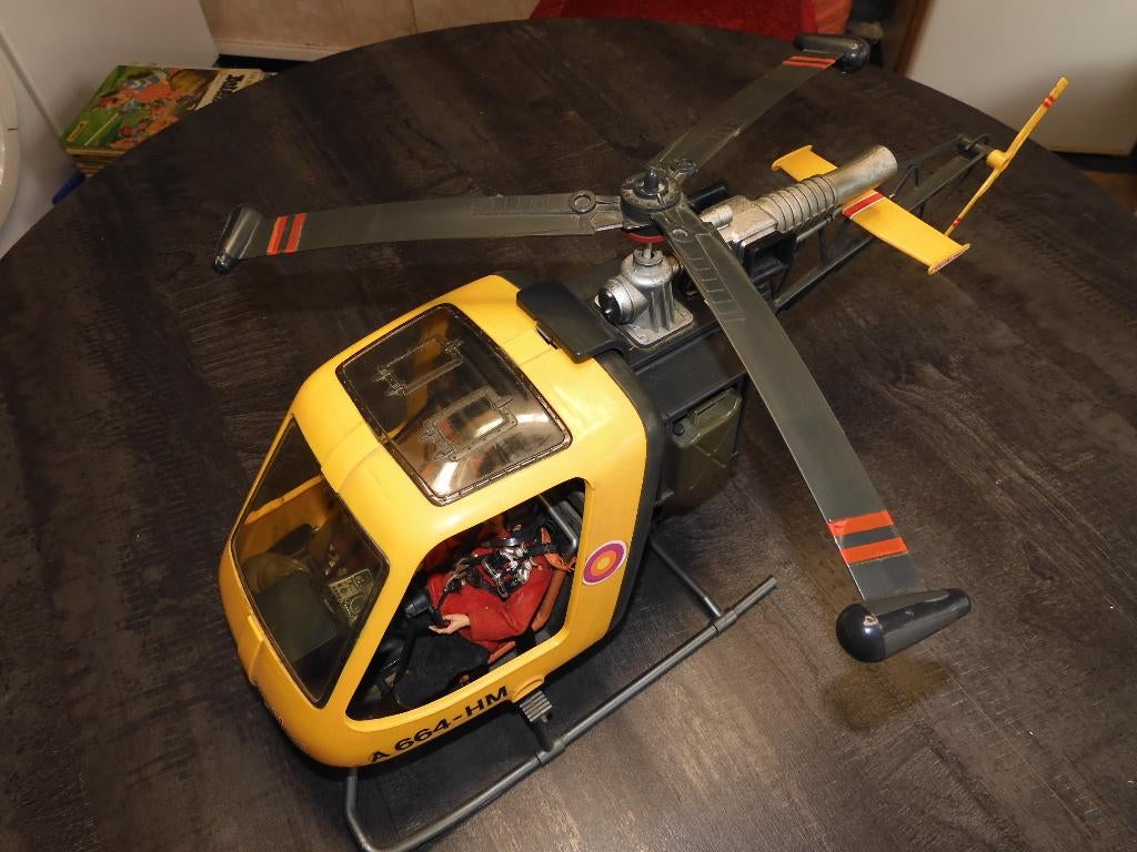 Jouet "Big Jim" pilote & hélicoptère, Ophalen of Verzenden, Gebruikt