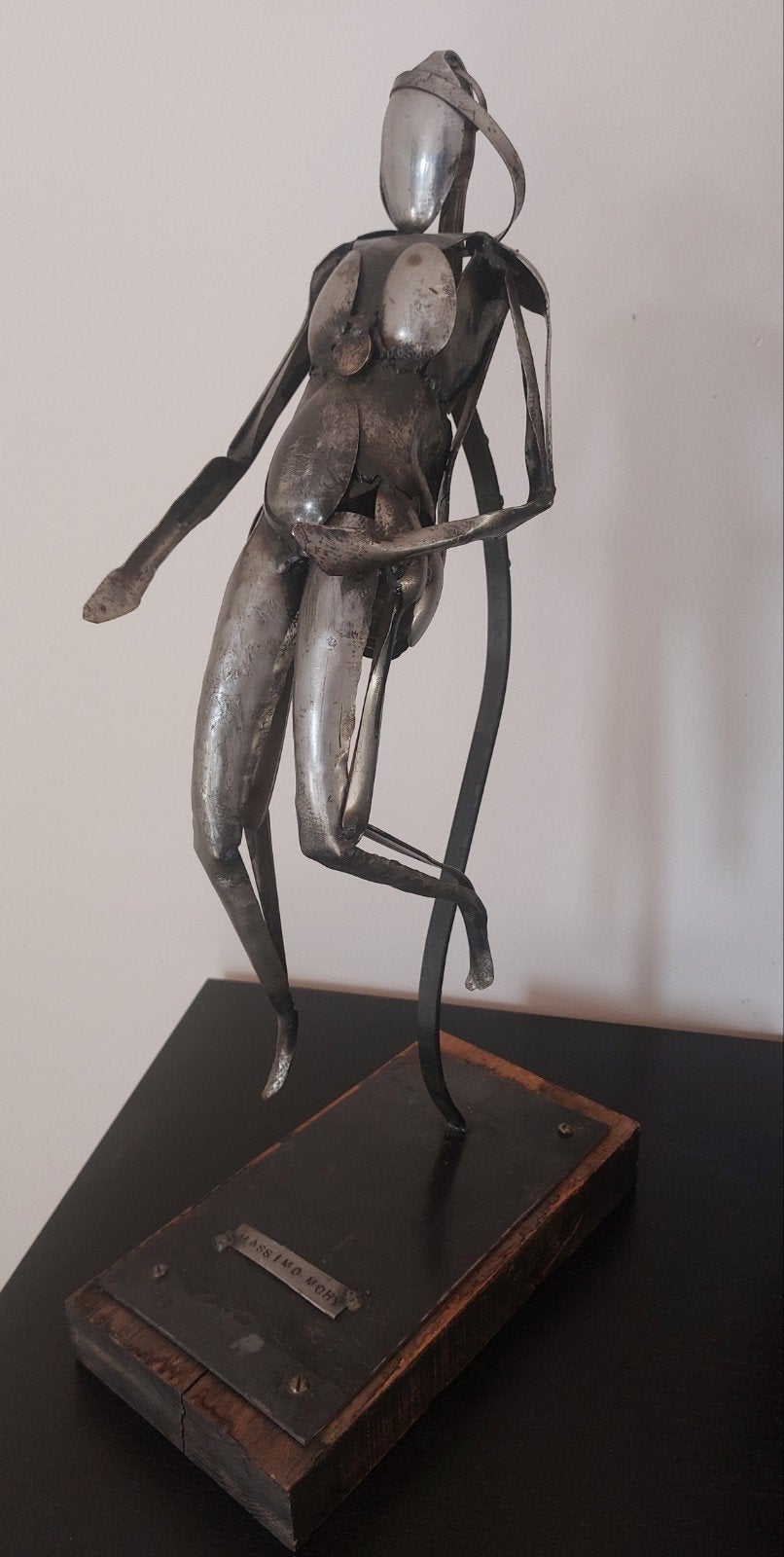 Unieke Upcycling Metaalsculptuur – Massimo Mohy (i) (50 cm), Statue, Enlèvement ou Envoi, Moderne, Métal