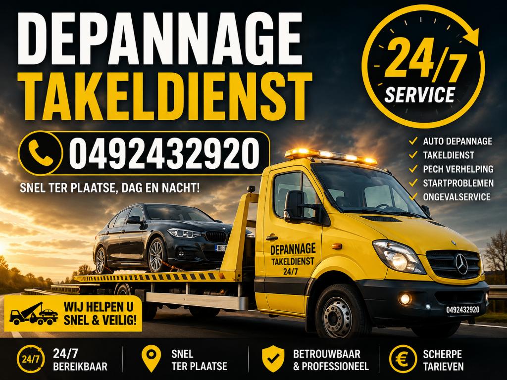 depannage takeldienst 24/24 7/7, Enlèvement