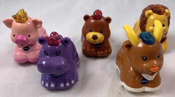 Ensemble de fête VTech Zoef Zoef Animals, collection 5 pièce, Enfants & Bébés, Jouets | Vtech, Comme neuf, 6 mois à 2 ans, Envoi