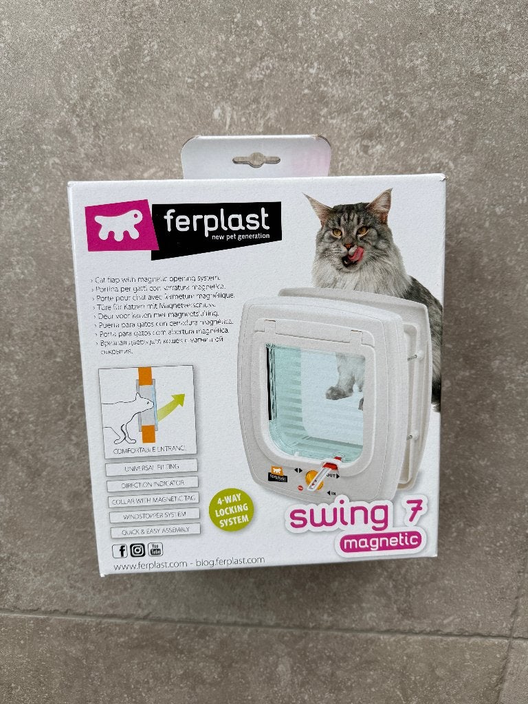 Kattenluik met magneetsluiting merk Ferplast Swing 7 Nieuw!, Ophalen, Nieuw